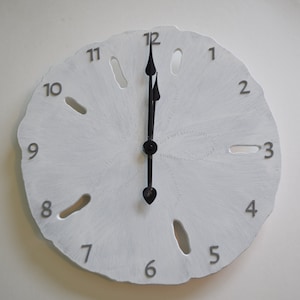 Sand Dollar Wooden Wall Clock 15" Diameter, 23" Diameter, Nautical, Beachy, Home Decor