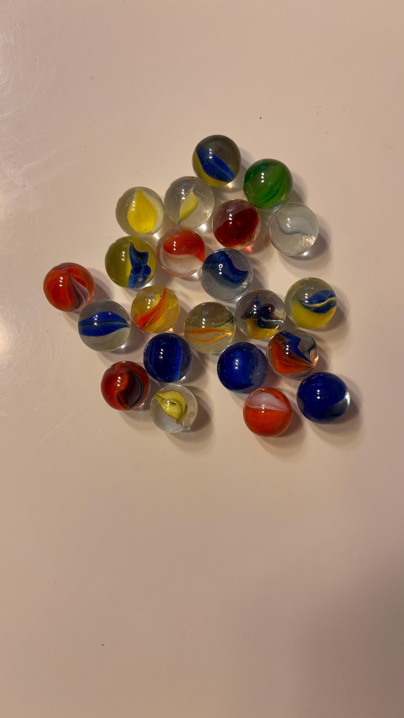 Set of vintage glass colourfull marbles