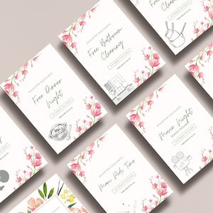 Tarjetas de cupones personalizadas para mamá: Día de San Valentín, Día de la Madre, Cumpleaños, Días festivos