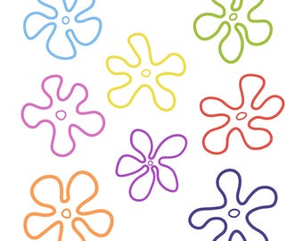 Imágenes prediseñadas de flores en la parte inferior del bikini: descarga digital instantánea / Archivos SVG, PNG y JPG incluidos