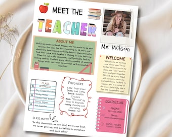 Editable Meet the Teacher Flyer Template: Back to School Newsletter (Digital Download)
