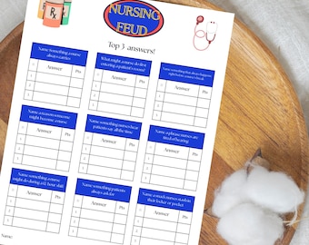 Jeu d'infirmiers : activité imprimable pour fête d'allaitement (PDF)