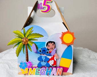 Stitch Party Favor Box, Stitch Birthday Party Decoration, Favor Box Stitch
