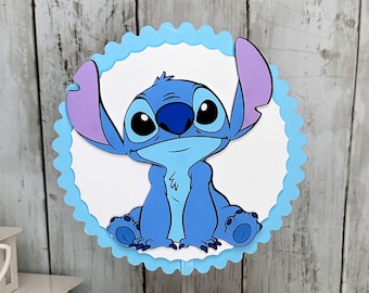 Topper de cupcake de 6 puntadas, topper de pastel de 1 puntada, puntada de decoración de fiesta, temática de puntada, puntada inspirada, fiesta de cumpleaños de puntada,