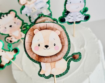 Jungle Safari Cupcake Topper, Safari Cupcake Topper, Party Decor Baby Jungle, Safari Themed, Jungle Animal Inspired, Safari Birthday Party