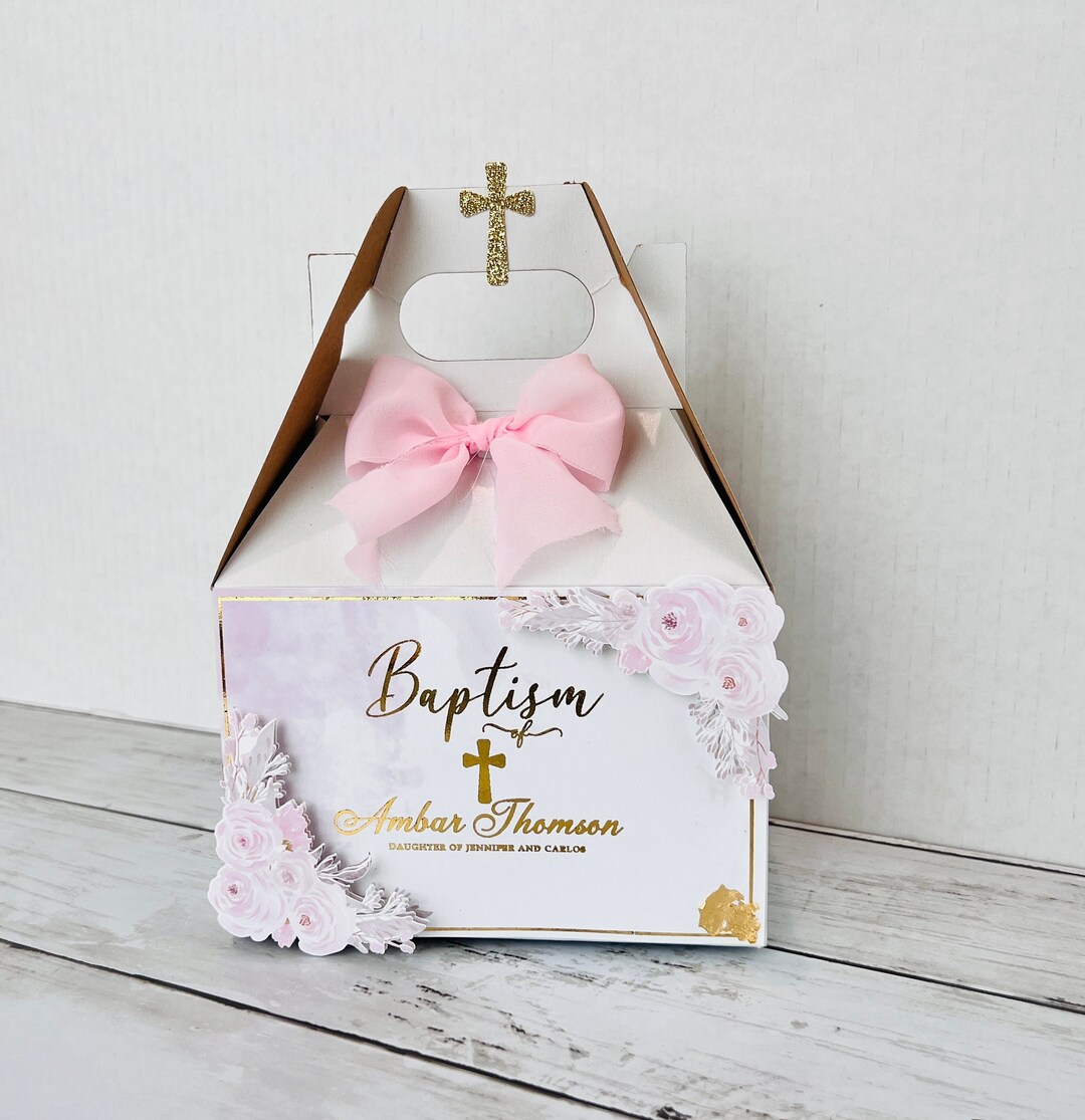 Baptism Favor Box, Christening Favor Box, First Communion Favor Box