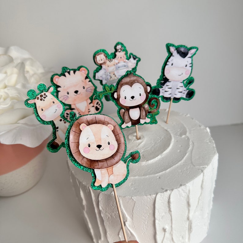 Jungle Safari Cupcake Topper Safari Cupcake Topper Party Etsy