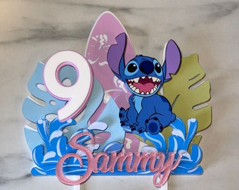 Stitch Cake Topper Acrílico, Stitch Cake topper Fiesta de cumpleaños, Party Decor Stitch, Stitch Themed, Stitch Inspired, Stitch Birthday Party