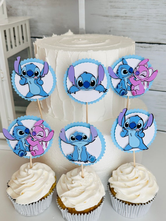 Stitch Cupcake Topper, Stitch Topper, Party Decor Stitch, Stitch Themed,  Stitch Inspired, Stitch Birthday Party, 