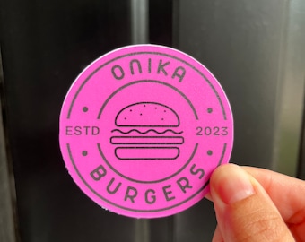 Onika Burgers Vinyl Matte Sticker