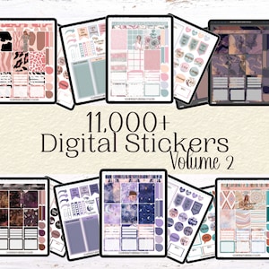 Digital Sticker Pack Volume 2 | Digital Planner Stickers | Goodnotes Stickers | iPad Stickers | Mega Pack with over 11,000 Digital Stickers