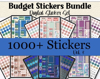 1000+ Digital Budget Stickers Vol. 3 | Finance Planner Stickers | Goodnotes and Penly Money Tracker PNGs | Expense & Savings Bundle