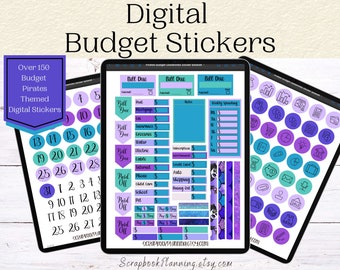 Budget Stickers | Financial Planner Digital Stickers | Goodnotes Elements | Pre-cropped PNGs | Money Management | Budgeting Stickers