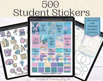 Student Digital Stickers | Study Goodnotes Elements | Education Pack | Academic Pre-Cropped PNGs School | College High School Planner