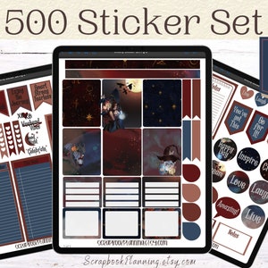 500 Digital Sticker Set | Witchy Themed Planner Stickers | 500 ipad Stickers | GoodNotes | Scrapbook Stickers | Everyday Stickers