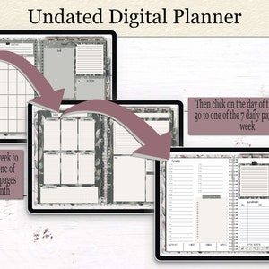 Botanical Themed Bundle Undated Life Planner Self Care Planner Budget Planner Meal Planner 1000 Digital Sticker Pack Good Notes image 6