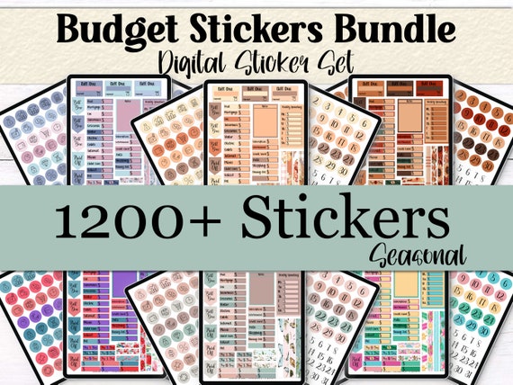 1200 Seasonal Budget Stickers: Finance Planner PNG for Goodnotes (Digital Download)