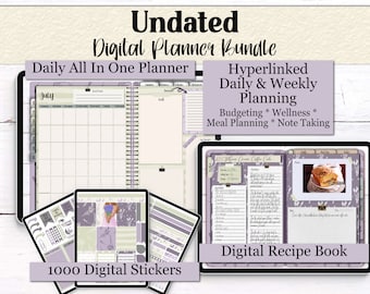 Lavender Digital Planner Starter Pack | Life Planner | Self Care Planner | Budget Planner | Menu Planner | Notebooks | Goodnote Planners