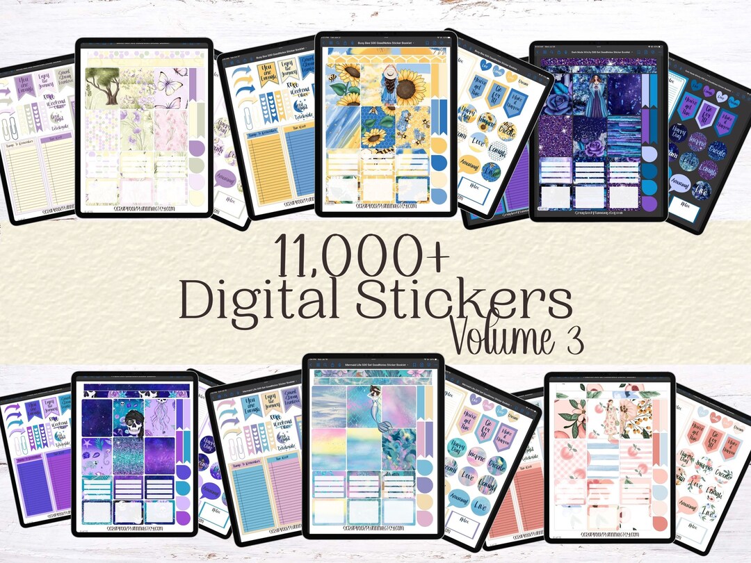 11,000+ Goodnotes Planner Stickers | Mega Digital Sticker Pack Vol. 3 ...