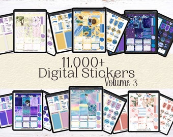 11,000+ Goodnotes Planner Stickers | Mega Digital Sticker Pack Vol. 3 | PNG Stickers for Digital Planning & Journaling