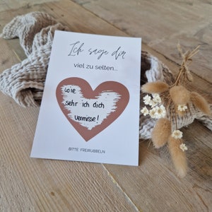 Rubbelkarte | "Ich sage dir viel zu selten" | Karte | Überraschung verschenken | Postkarte | Geburtstag