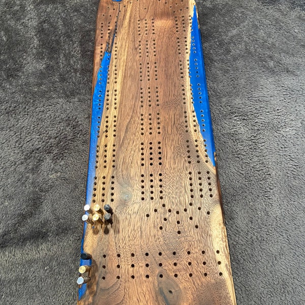 Epoxy Cribbage Board Etsy