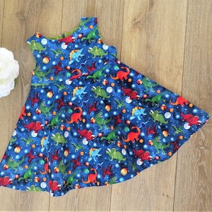 Dinosaurs in Space Dress | Ready to Ship