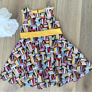 Girl&#39;s Bookworm Dress | Book Dress | Ready to Ship Back to School Dress | Ready to Ship