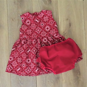 Toddler&#39;s Red Bandana Dress | 12-18 mo Red Bandana Dress