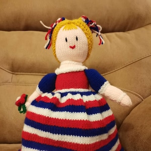 Topsy Turvy Hand Kitted Reversible Doll
