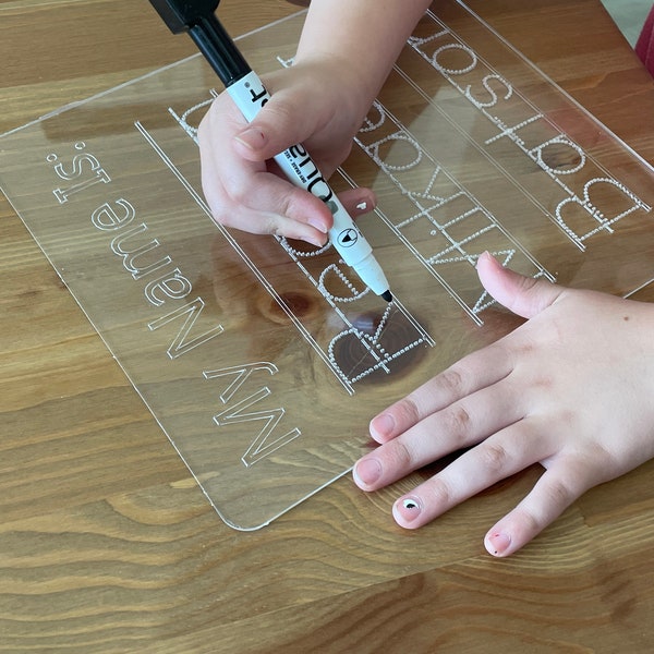 Letter Tracing Erase Etsy