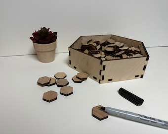 Wedding Hexagon Guestbook Bin, Alternative Guest Book, Hexagon Sign, Unique Guestbook, Custom Guestbook, Guestbook Container