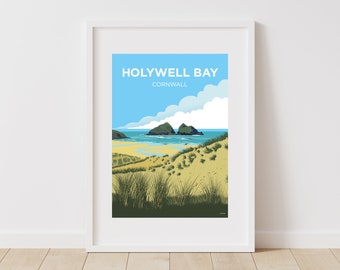 Holywell Bay, Cornwall Poster
