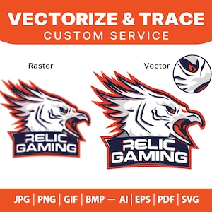 Manual Vector Tracing | Logo Redesign | Convert Image to Vector | Raster to AI, SVG, PDF, EPs