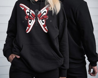 Butterfly Black Hoodie – Nature Inspired Fashion, Animal Lover Gift