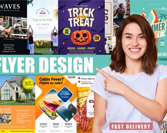 Custom Flyer, Brochure & Poster Design | Editable Business Flyer, Pamphlet, Fundraiser, Event, Leaflet
