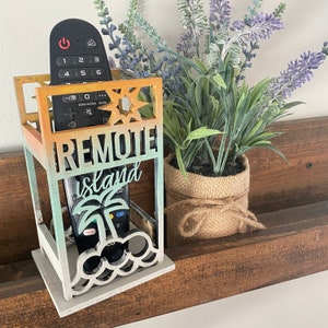 Remote Island Control Holder Laser SVG file // Island Decor // Hawaii airbnb Florida Keys // Pattern cnc glowforge omtech cricut silhouette