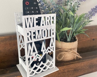 Laser SVG Cut File Remote Control Holder // Cabin Decor // Airbnb Decoration // Pattern for glowforge omtech cricut silhouette