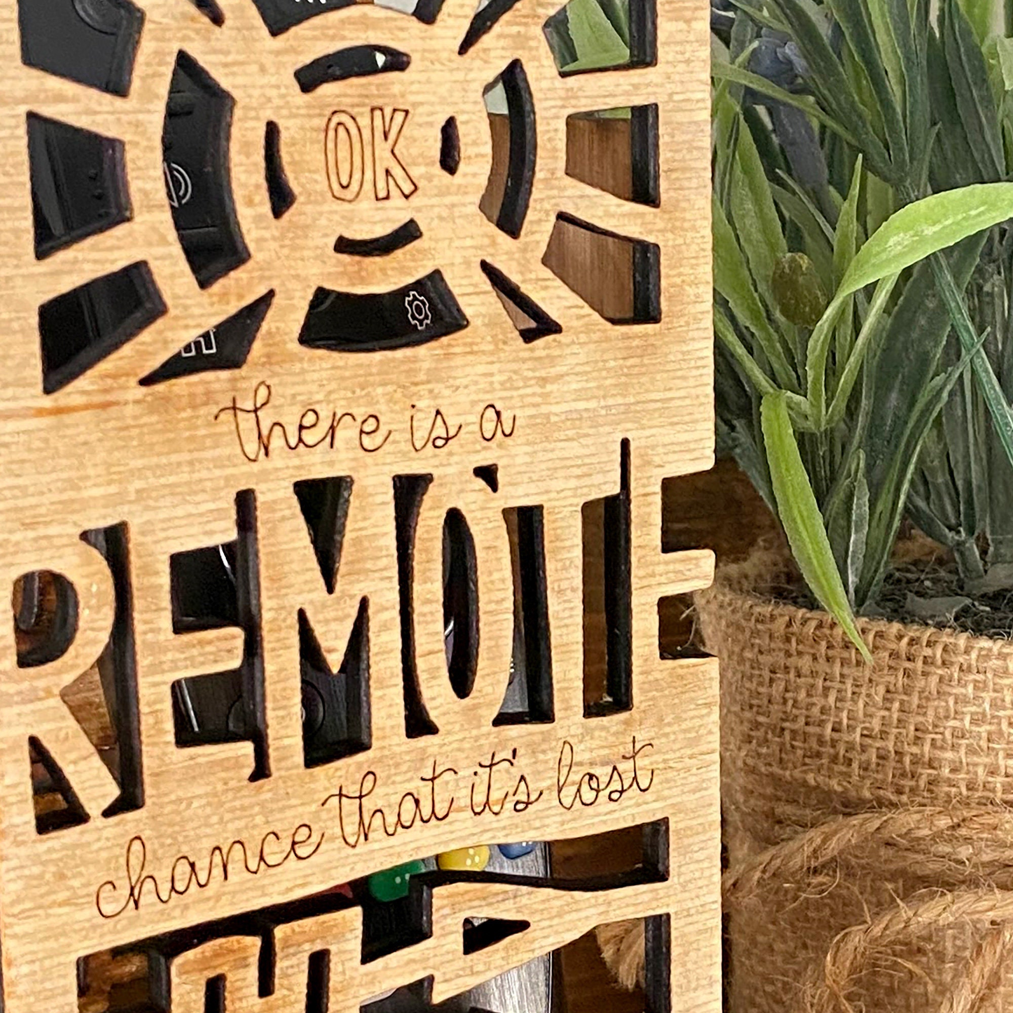 Laser SVG Cut File Remote Control Holder // Lost Remote Control // TV Remote Caddy White