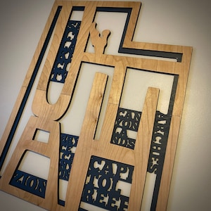 Laser SVG Cut File // Utah State Parks Wood Sign // Home Decor 3D Art Utah // 24x30 11x14 // Pattern for glowforge omtech cricut silhouette
