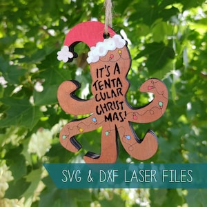 Laser SVG Cut File Octopus Sea Creature Christmas Ornament // Squid, Devilfish, Ocean Animal // Pattern glowforge omtech cricut silhouette