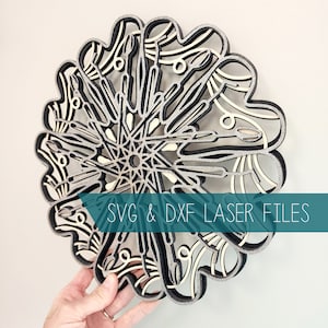Dentista ortodontista decoração de escritório // arquivo de corte a laser SVG // presente de mandala - ferramentas de sonda de espelho de dentes // padrão glowforge cricut