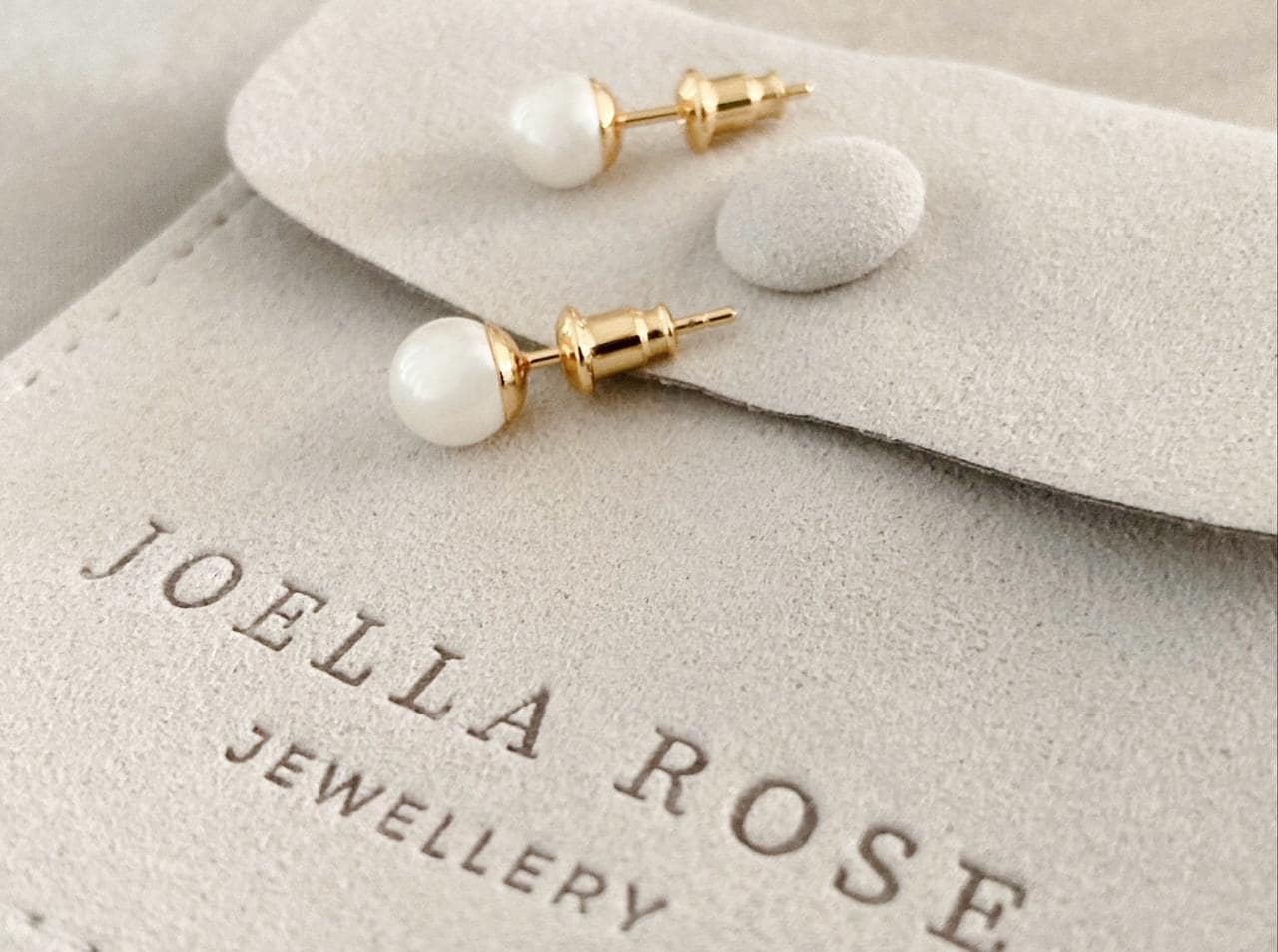 18K Gold Pearl Stud Earrings, Round Pearl Earrings, Dainty Pearl Stud Earrings, Gift for Her