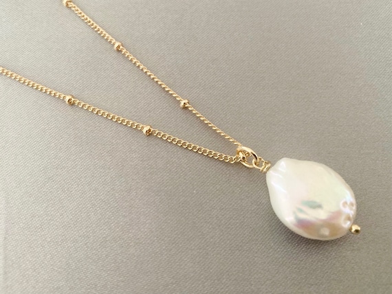 Gold-Filled Freshwater Baroque Pearl Charm