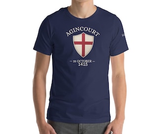 -shirt Azincourt 1415 | t-shirt histoire de l'anglais | Chemise Bataille d'Azincourt | Cadeau médiéval