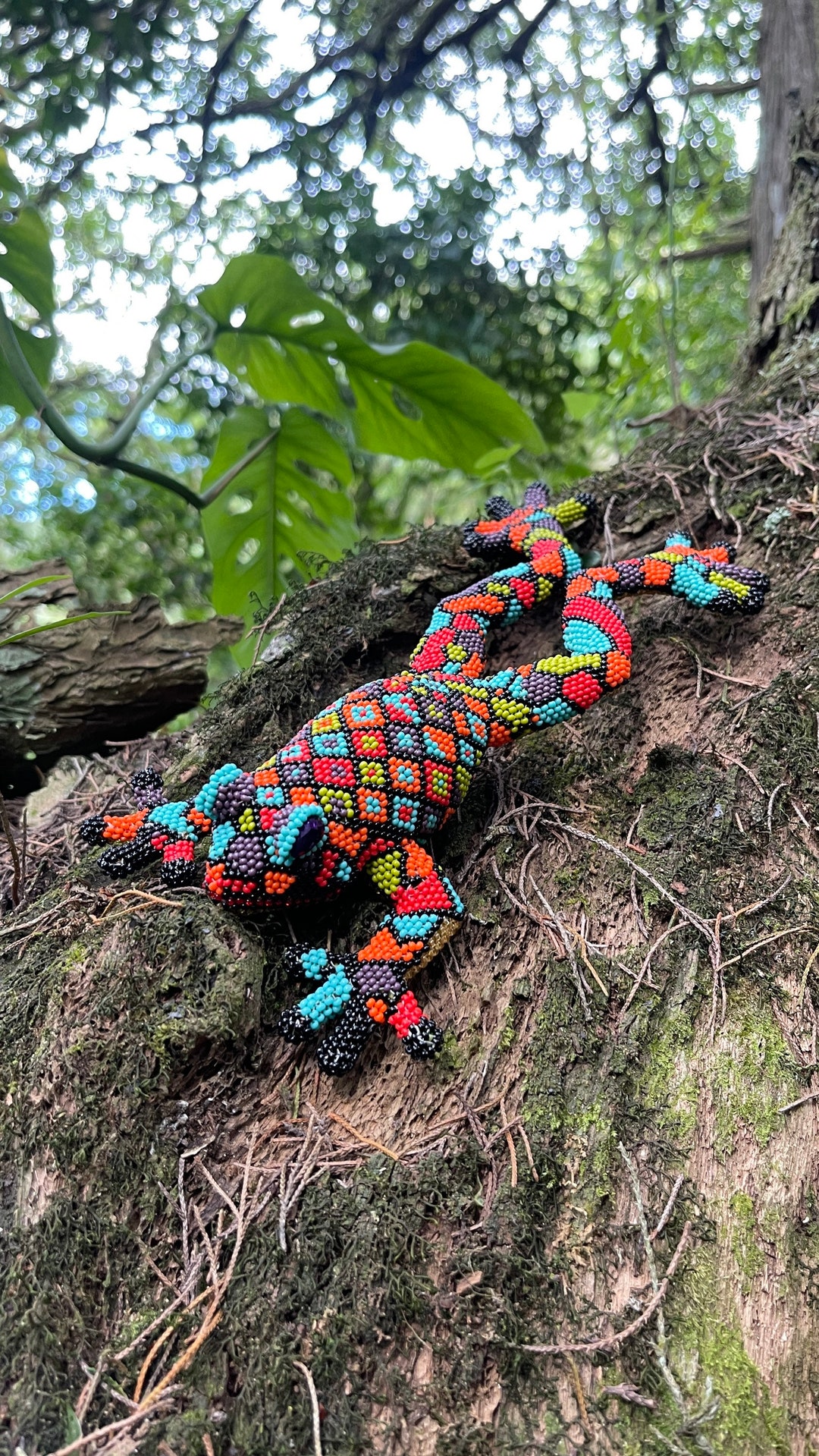 3D Seed Bead Frog Seed Bead Animals Glass Seed Beaded Frog Etsy