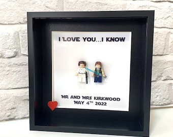 I Love You - I Know Quote Boyfriend Girlfriend Husband Wife Gift Frame, Personalised Christmas Gifts for Him, Couples Christmas Gifts