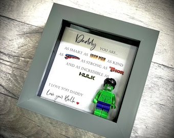 Superhero Gift for Father's Day, Custom Frame for Dad, Unique Father's Day Gift, Personalized Superhero Frame, Father's Day Gift Ideas