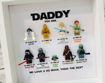 Personalised Star Wars Gifts, Personalised Box Frame, Personalised Birthday Gift, Gifts for Dad, Gifts for Daddy, From Son, Fathers Day