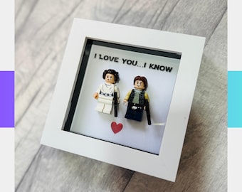 I love you I Know Star Wars Gift, Personalized Gift for Him, Couples Gift, Girlfriend Gift for Her, Custom Engagement Picture Frame Gift